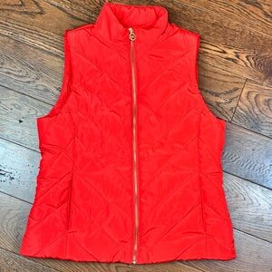Michael Kors Women's Bright Ruby Puffer Vest. Size M
